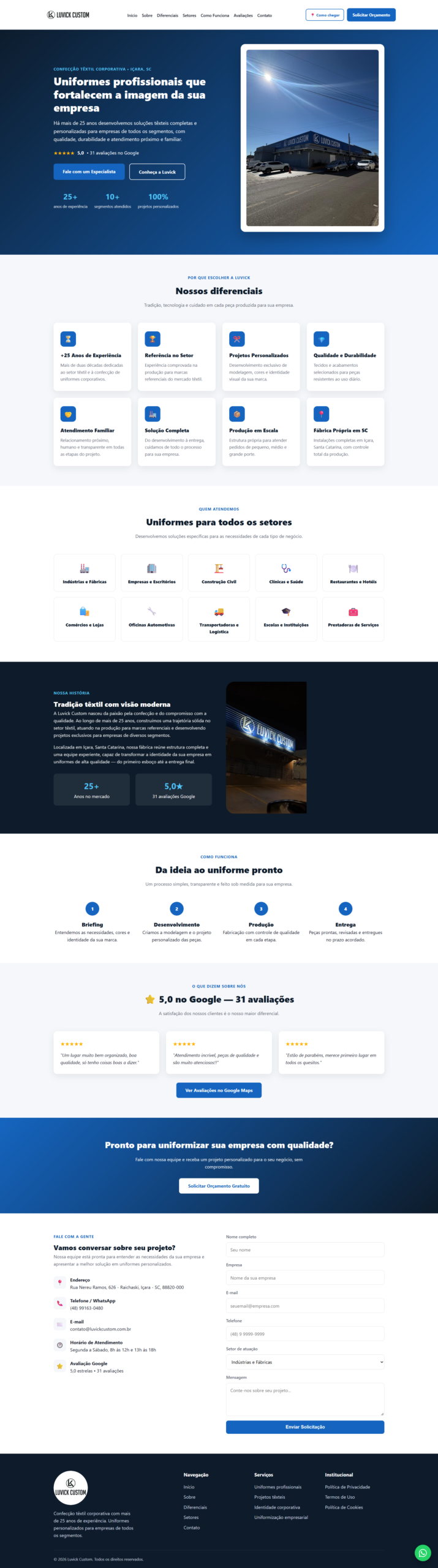 Landing Page Luvick Custom